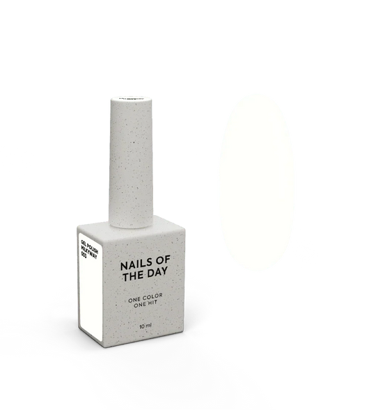 NAILSOFTHEDAY Let’s Special Milkyway — esmalte semipermanente blanco lechoso para uñas, que cubre perfectamente en una sola capa, 10 ml.