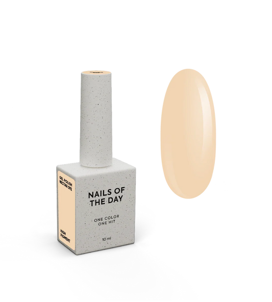 NAILSOFTHEDAY Gel Polish Nectar — esmalte semipermanente melocotón pastel con cobertura en una capa, 10 ml