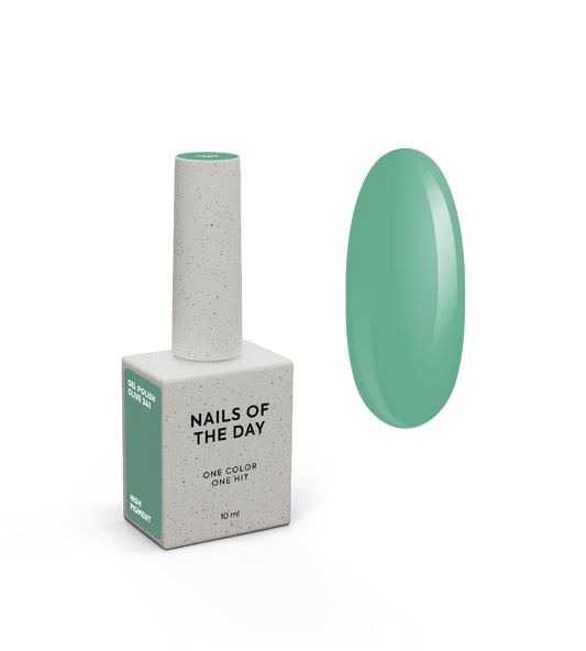 NAILSOFTHEDAY Let's Special Olive: esmalte semipermanente color oliva para cubrir uñas en una capa, 10 ml