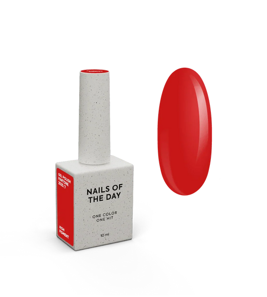 NAILSOFTHEDAY Let’s special Pantone2025/7 — esmalte semipermanente rojo clásico, que cubre en una capa, 10 ml.