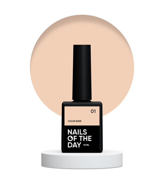 NAILSOFTHEDAY Color base 01 – base de color para uñas (beige arena), 10 ml