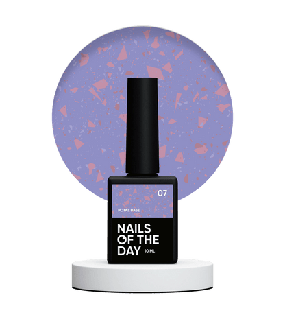 NAILSOFTHEDAY Potal base 07 - base violeta con decoracion de cobre, 10 ml