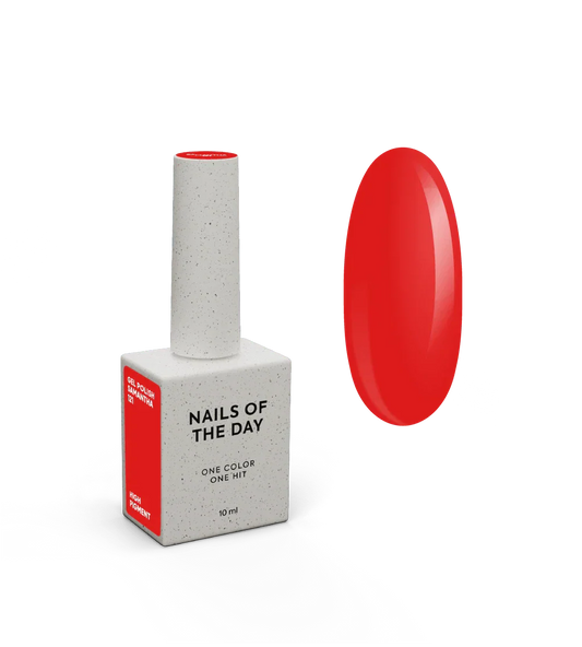 NAILSOFTHEDAY Let's Special Samantha — esmalte semipermanente de uñas  rojo que cubre una capa, 10 ml