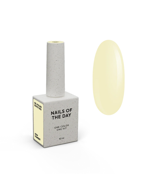 NAILSOFTHEDAY Gel Polish South — esmalte semipermanente amarillo pastel con cobertura en una capa, 10 ml