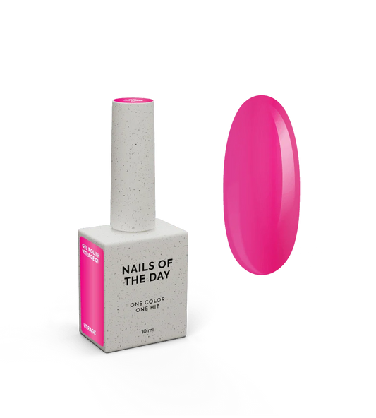NAILSOFTHEDAY Gel Polish Vitrage 01 — esmalte en gel efecto vitral rosa intenso (frambuesa), 10 ml