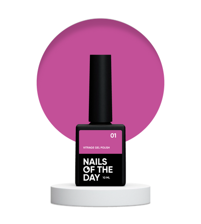 NAILSOFTHEDAY Vitrage gel polish 01 — esmalte de uñas en gel rosa teñido, 10 ml