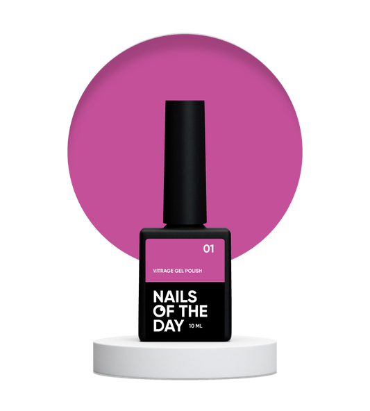 NAILSOFTHEDAY Vitrage gel polish 01 — esmalte de uñas en gel rosa teñido, 10 ml