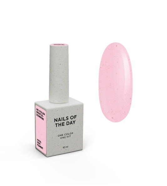 NAILSOFTHEDAY Let’s Special Whistledown — esmalte semipermanente rosa con brillo dorado, 10 ml
