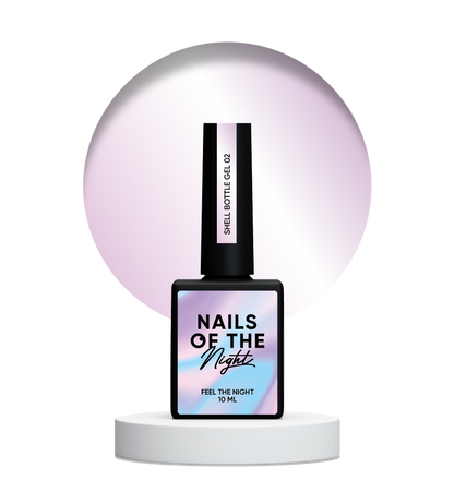 NAILSOFTHENIGHT Shell bottle gel 02 — gel líquido ultrafuerte con función autonivelante y efecto perla para uñas, 10 ml