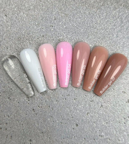 NAILSOFTHEDAY Builder Gel 07 — gel marrón para extensiones de uñas, 15 ml