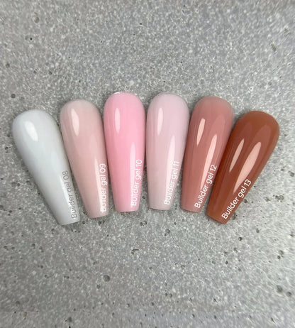 NAILSOFTHEDAY Builder Gel 12 — gel rosa nude para extensiones de uñas, 15 ml