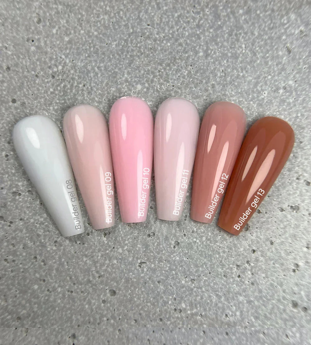 NAILSOFTHEDAY Builder Gel 13 — gel caramelo oscuro para extensiones de uñas, 15 ml