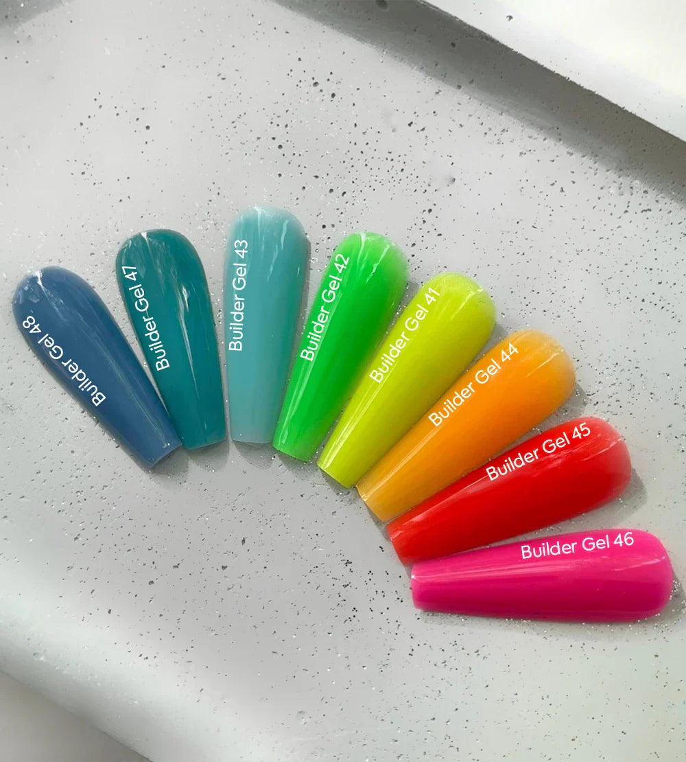 NAILSOFTHEDAY Builder Gel 46 — gel rosa intenso para extensiones de uñas, 15 ml