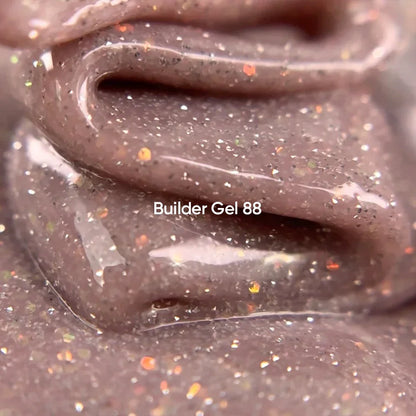 NAILSOFTHEDAY Builder Gel 88 — builder gel beige reflectante con brillo opal, 15 ml