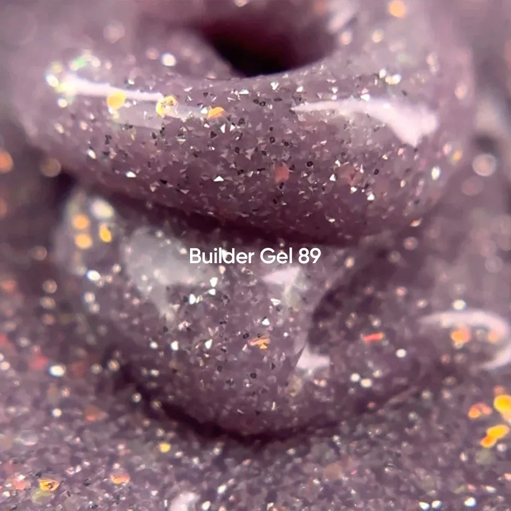 NAILSOFTHEDAY Builder Gel 89 — builder gel lavanda frío reflectante con brillo opal, 15 ml