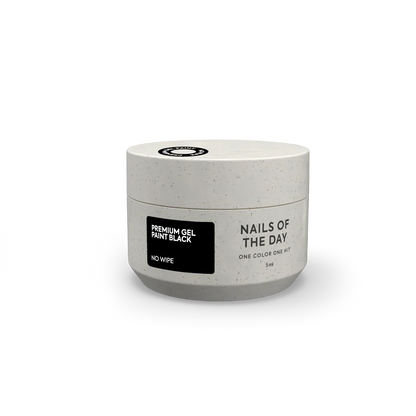NAILSOFTHEDAY Premium gel paint Black no wipe - pintura en gel sin capa pegajosa, 5 ml