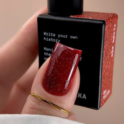 BIBLIOTEKA Esmalte reflectante Red – rojo, 10 ml