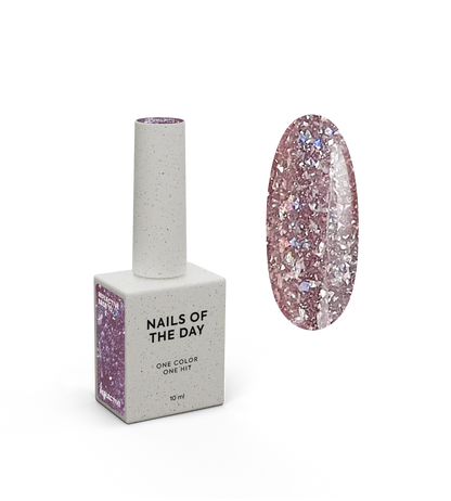 NAILSOFTHENIGHT Reflective base 10  — base reflectante de camuflaje con brillo, 10 ml
