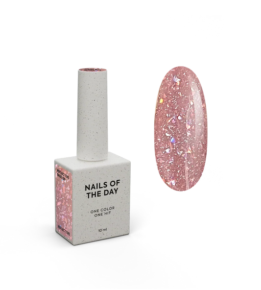 NAILSOFTHENIGHT Reflective base 09 — base reflectante de camuflaje con brillo, 10 ml