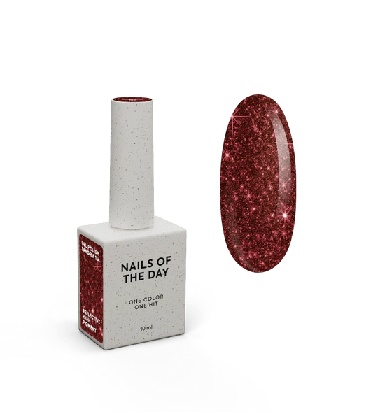NAILSOFTHENIGHT Sangria gel polish — esmalte semipermanente reflectante de color  rojo intenso, 10 ml.