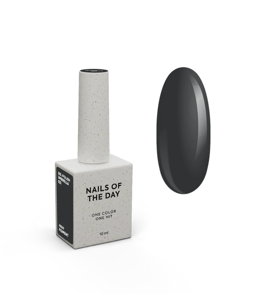 NAILSOFTHEDAY Let’s Special Umbrella — esmalte semipermanente gris oscuro grafito para uñas, que cubre en una sola capa, 10 ml.