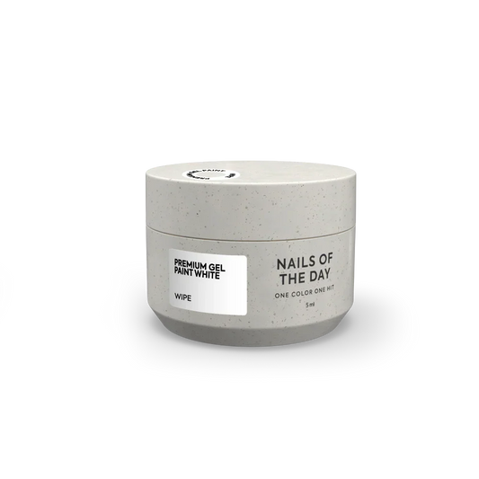 NAILSOFTHEDAY Premium gel paint White wipe : pintura blanca en gel con una capa pegajosa, 5 ml