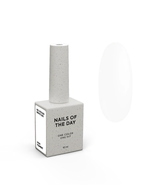 NAILSOFTHEDAY Let's Special White: esmalte semipermanente l blanco especial que se superpone en una capa, 10 ml